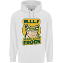 MILF Man I Love Frogs Childrens Kids Hoodie White