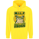 MILF Man I Love Frogs Childrens Kids Hoodie Yellow