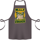 MILF Man I Love Frogs Cotton Apron 100% Organic Dark Grey