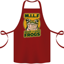 MILF Man I Love Frogs Cotton Apron 100% Organic Maroon