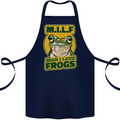 MILF Man I Love Frogs Cotton Apron 100% Organic Navy Blue