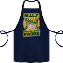 MILF Man I Love Frogs Cotton Apron 100% Organic Navy Blue