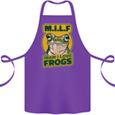 MILF Man I Love Frogs Cotton Apron 100% Organic Purple