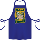 MILF Man I Love Frogs Cotton Apron 100% Organic Royal Blue