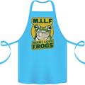MILF Man I Love Frogs Cotton Apron 100% Organic Turquoise