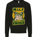 MILF Man I Love Frogs Kids Sweatshirt Jumper Black