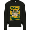 MILF Man I Love Frogs Kids Sweatshirt Jumper Black