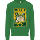 MILF Man I Love Frogs Kids Sweatshirt Jumper Irish Green