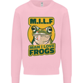 MILF Man I Love Frogs Kids Sweatshirt Jumper Light Pink