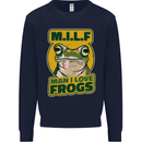 MILF Man I Love Frogs Kids Sweatshirt Jumper Navy Blue