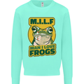 MILF Man I Love Frogs Kids Sweatshirt Jumper Peppermint