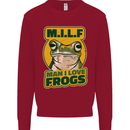 MILF Man I Love Frogs Kids Sweatshirt Jumper Red