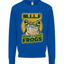 MILF Man I Love Frogs Kids Sweatshirt Jumper Royal Blue