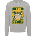 MILF Man I Love Frogs Kids Sweatshirt Jumper Sports Grey