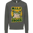 MILF Man I Love Frogs Kids Sweatshirt Jumper Storm Grey