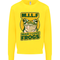 MILF Man I Love Frogs Kids Sweatshirt Jumper Yellow