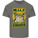 MILF Man I Love Frogs Kids T-Shirt Childrens Charcoal