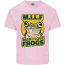 MILF Man I Love Frogs Kids T-Shirt Childrens Light Pink