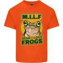 MILF Man I Love Frogs Kids T-Shirt Childrens Orange