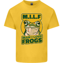 MILF Man I Love Frogs Kids T-Shirt Childrens Yellow
