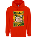MILF Man I Love Frogs Mens 80% Cotton Hoodie Bright Red