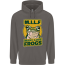 MILF Man I Love Frogs Mens 80% Cotton Hoodie Charcoal