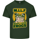 MILF Man I Love Frogs Mens Cotton T-Shirt Tee Top Forest Green
