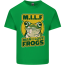 MILF Man I Love Frogs Mens Cotton T-Shirt Tee Top Irish Green