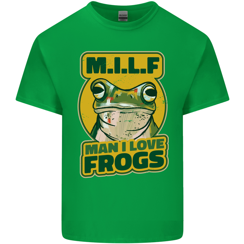 MILF Man I Love Frogs Mens Cotton T-Shirt Tee Top Irish Green
