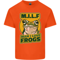 MILF Man I Love Frogs Mens Cotton T-Shirt Tee Top Orange