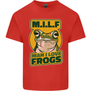 MILF Man I Love Frogs Mens Cotton T-Shirt Tee Top Red