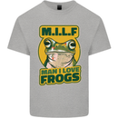 MILF Man I Love Frogs Mens Cotton T-Shirt Tee Top Sports Grey