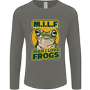 MILF Man I Love Frogs Mens Long Sleeve T-Shirt Charcoal