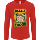 MILF Man I Love Frogs Mens Long Sleeve T-Shirt Red