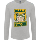 MILF Man I Love Frogs Mens Long Sleeve T-Shirt Sports Grey