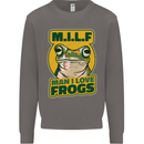 MILF Man I Love Frogs Mens Sweatshirt Jumper Charcoal