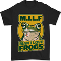 MILF Man I Love Frogs Mens T-Shirt 100% Cotton Black