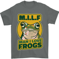 MILF Man I Love Frogs Mens T-Shirt 100% Cotton Charcoal