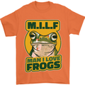 MILF Man I Love Frogs Mens T-Shirt 100% Cotton Orange
