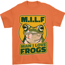 MILF Man I Love Frogs Mens T-Shirt 100% Cotton Orange