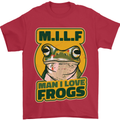 MILF Man I Love Frogs Mens T-Shirt 100% Cotton Red