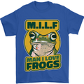 MILF Man I Love Frogs Mens T-Shirt 100% Cotton Royal Blue