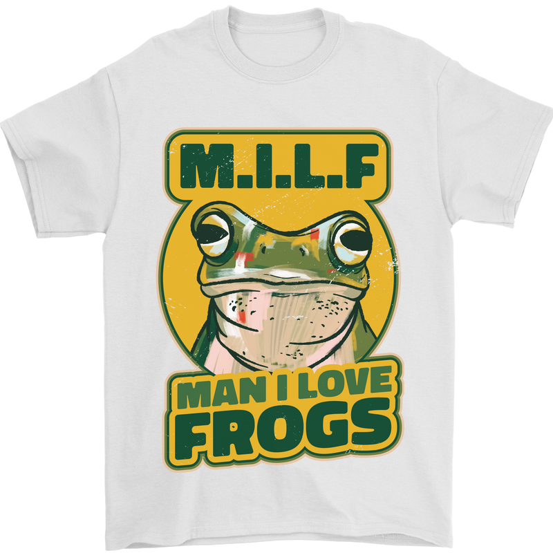 MILF Man I Love Frogs Mens T-Shirt 100% Cotton White