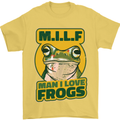 MILF Man I Love Frogs Mens T-Shirt 100% Cotton Yellow