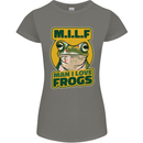 MILF Man I Love Frogs Womens Petite Cut T-Shirt Charcoal