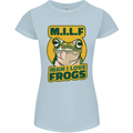 MILF Man I Love Frogs Womens Petite Cut T-Shirt Light Blue