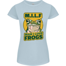 MILF Man I Love Frogs Womens Petite Cut T-Shirt Light Blue