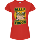 MILF Man I Love Frogs Womens Petite Cut T-Shirt Red