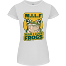 MILF Man I Love Frogs Womens Petite Cut T-Shirt White