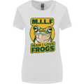 MILF Man I Love Frogs Womens Wider Cut T-Shirt White